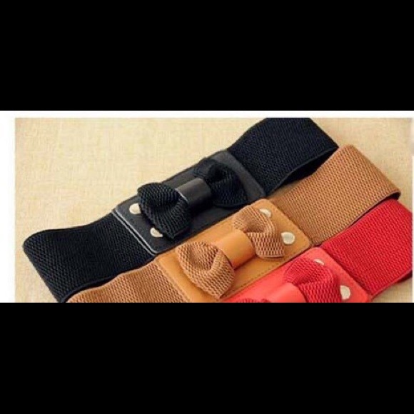 4 Elasticized Bow Belts - Picture 1 of 4